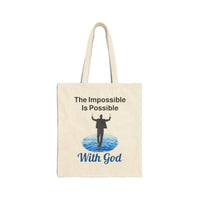 Cotton canvas tote bag with 