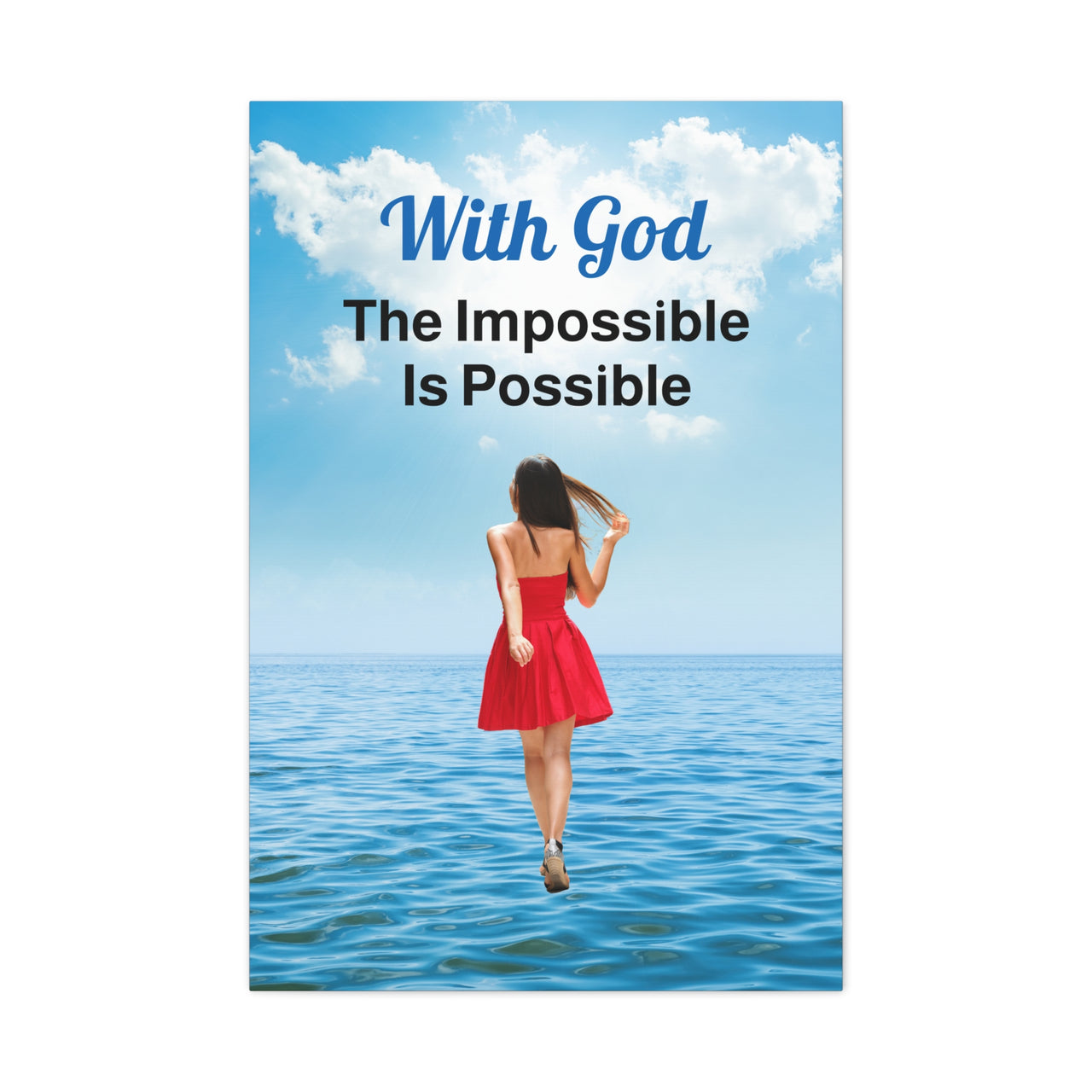 Canvas Wall Art, Walk on Water Woman