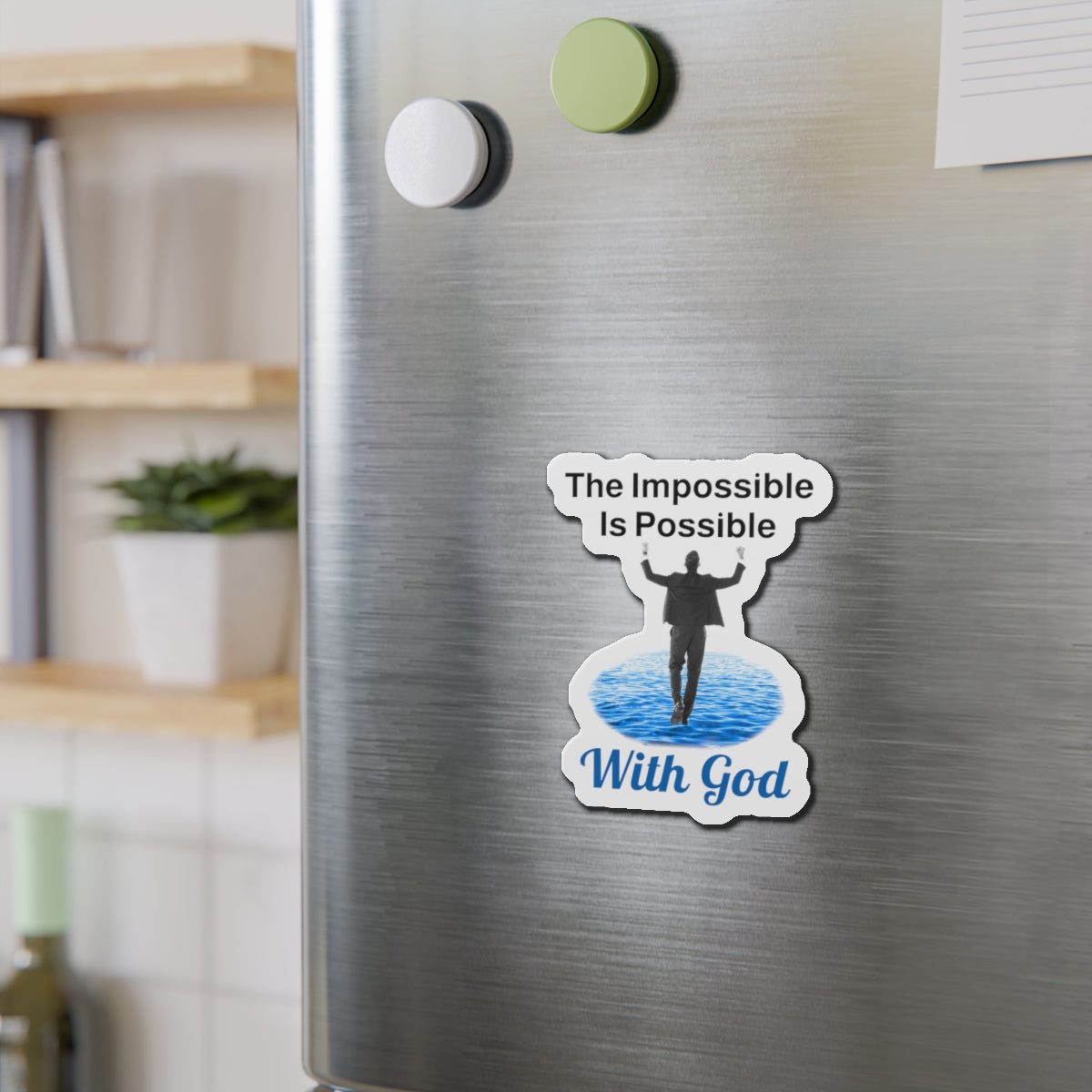Vinyl Die-Cut Magnet, Walk on Water Man