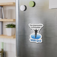 Vinyl Die-Cut Magnet, Walk on Water Man