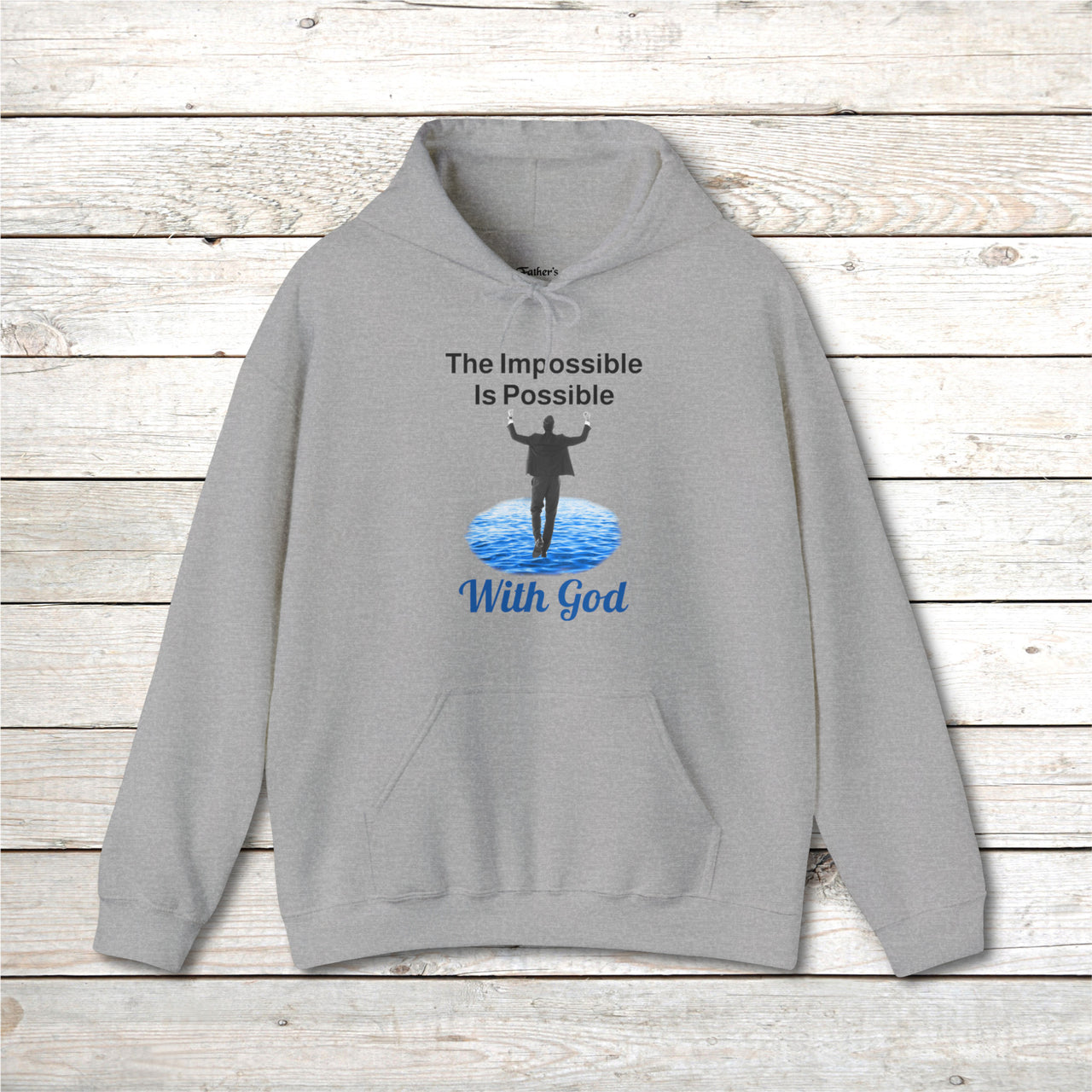 Gildan Adult Unisex Hoodie, Walk on Water Man