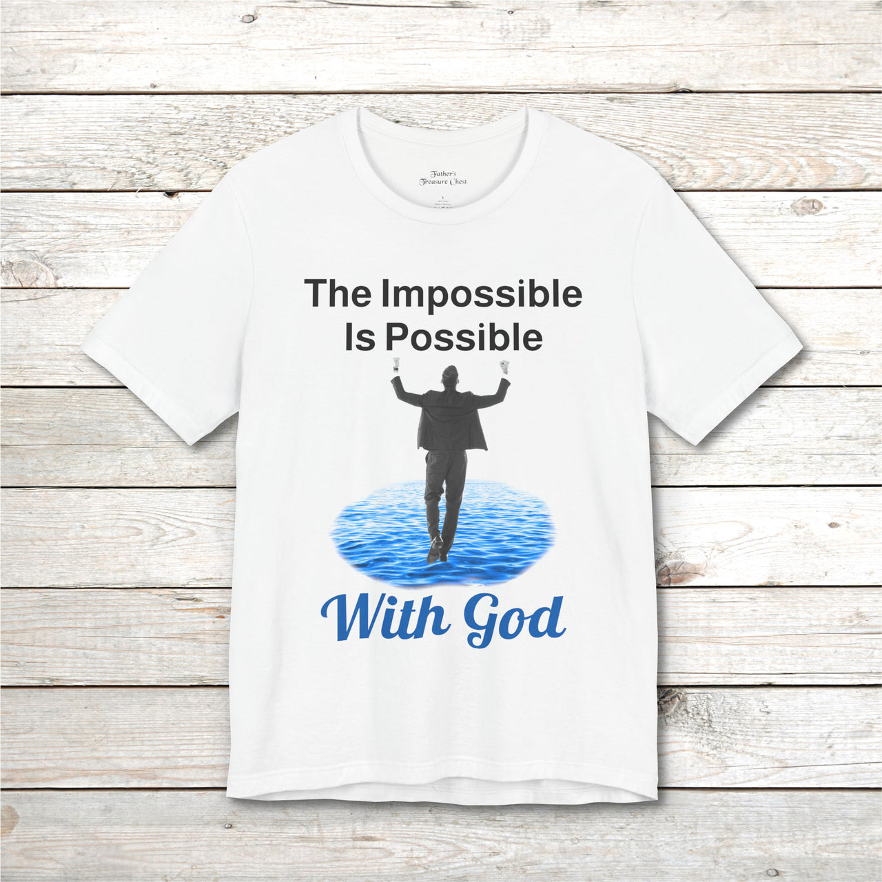Bella+Canvas Adult Unisex T-Shirt, Walk on Water Man