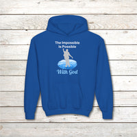 Gildan Youth Unisex Hoodie, Walk on Water Teen