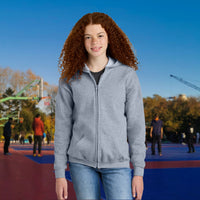 Gildan Youth Unisex Zip-Up Hoodie, Miracles Happen (Image on Back)