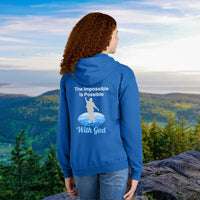 Gildan Youth Unisex Zip-Up Hoodie, Walk on Water Teen (Image on Back)
