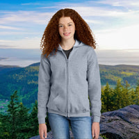 Gildan Youth Unisex Zip-Up Hoodie, Walk on Water Teen (Image on Back)