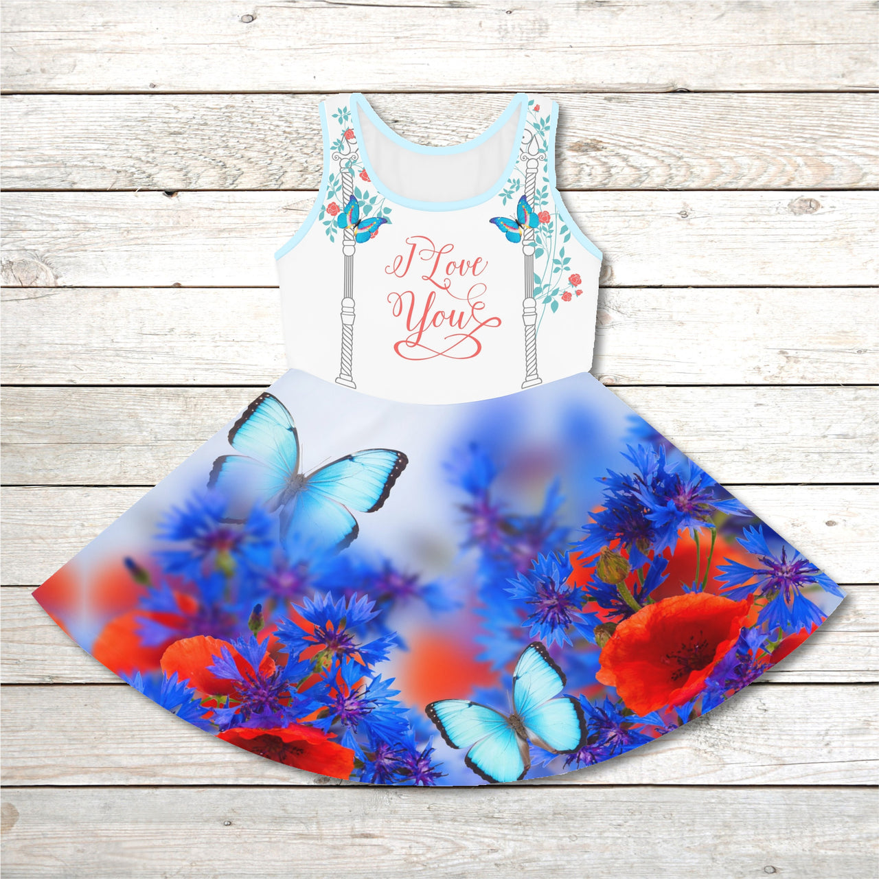 Girl's Sundress Butterfly Garden
