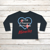 Rabbit Skins Toddler Long-Sleeve T-Shirt, Miracles Happen