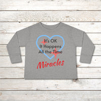Rabbit Skins Toddler Long-Sleeve T-Shirt, Miracles Happen