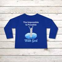 Rabbit Skins Toddler Long-Sleeve T-Shirt, Walk on Water Toddler