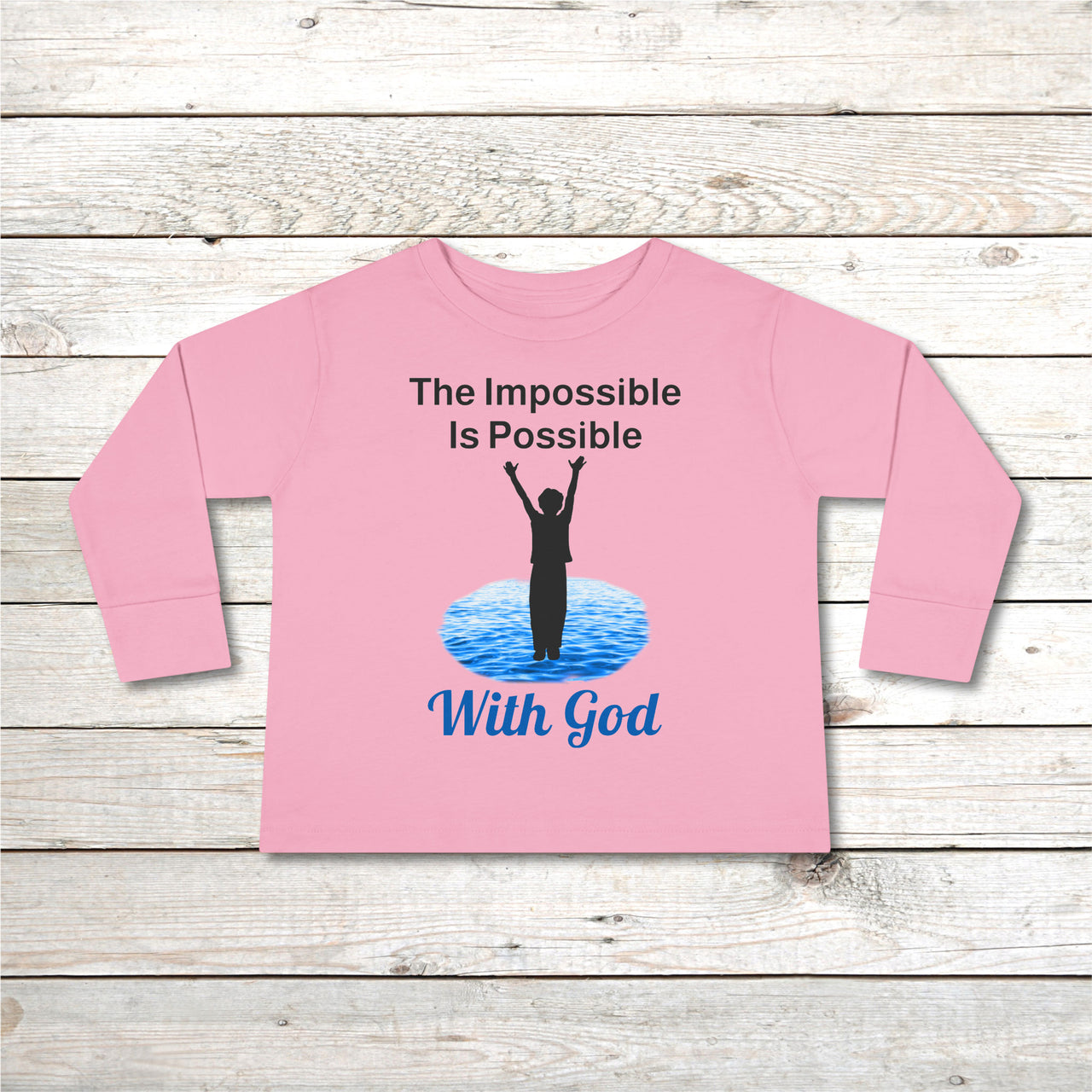 Rabbit Skins Toddler Long-Sleeve T-Shirt, Walk on Water Toddler