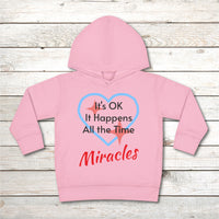 Rabbit Skins Toddler Fleece Hoodie, Miracles Happen