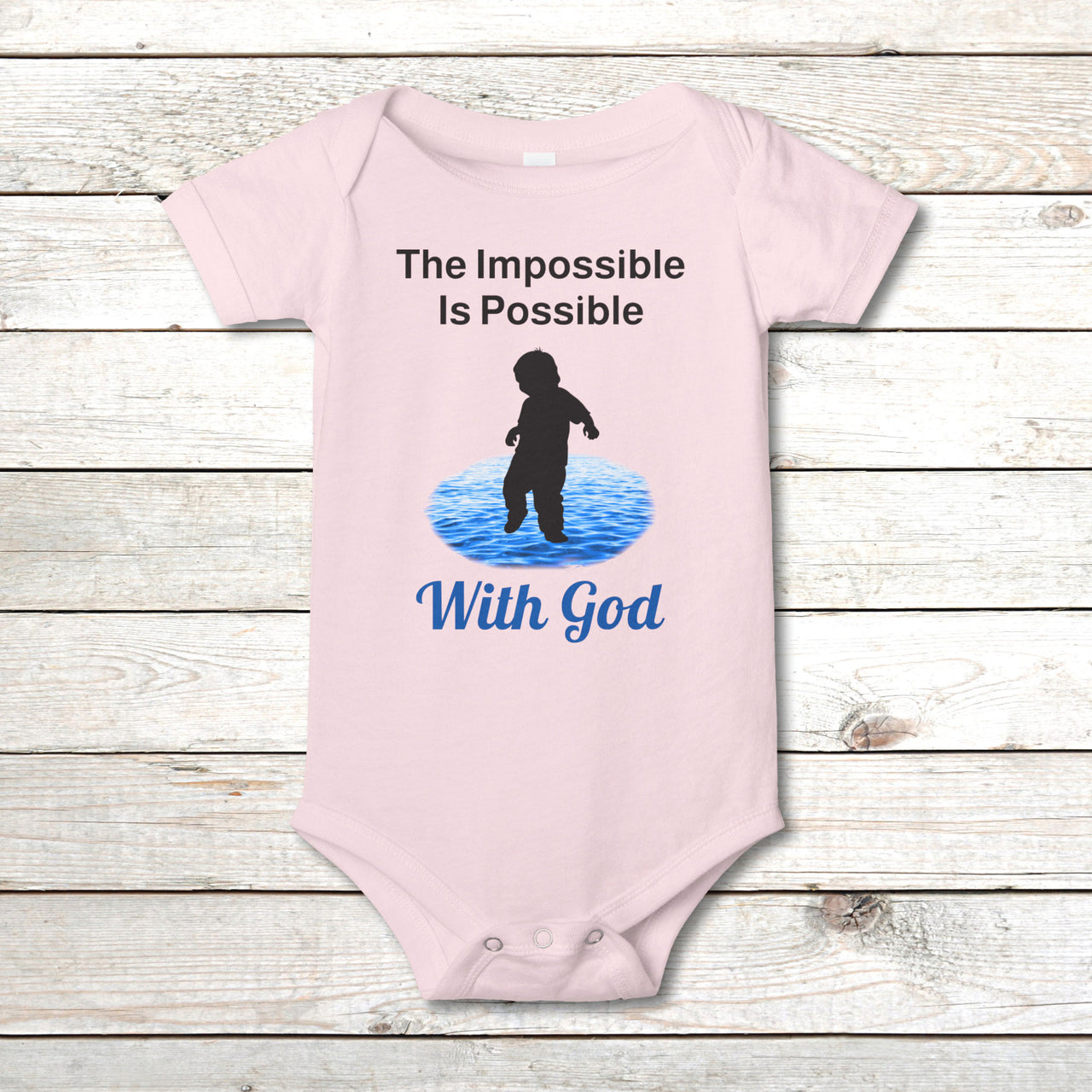 Bella+Canvas Baby Onesie, Walk on Water Baby