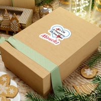 Sheet of 4 vinyl stickers with “Miracles Happen” design, message “It’s OK. It Happens All the Time – Miracles,” glossy finish, faith-based stickers are daily reminders of God’s tangible goodness, 3-inch sticker on gift box