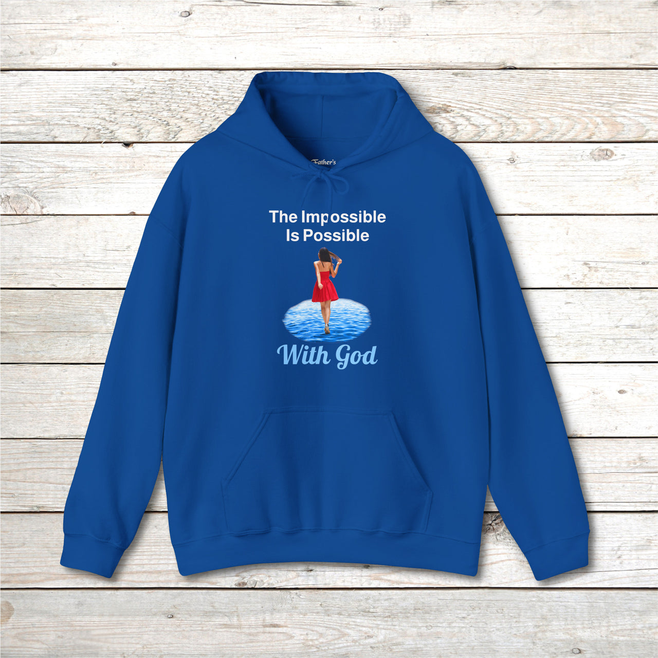 Gildan Adult Unisex Hoodie, Walk on Water Woman