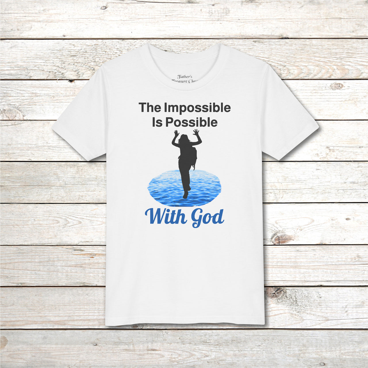 Bella+Canvas Youth Unisex T-Shirt, Walk on Water Girl