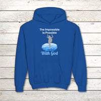 Gildan Youth Unisex Hoodie, Walk on Water Girl