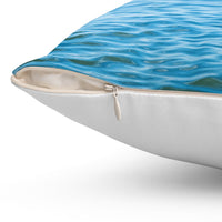Reversible Throw Pillow, Walk on Water Woman - White Back