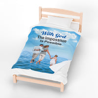 Premium Plush Velveteen Blanket, Walk on Water Family