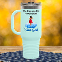 Polar Camel Travel Mug - 40oz Stainless Steel, Walk on Water Woman