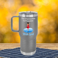 Polar Camel Travel Mug - 20oz Stainless Steel, Walk on Water Woman