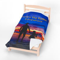 Premium Plush Velveteen Blanket, Follow the Father
