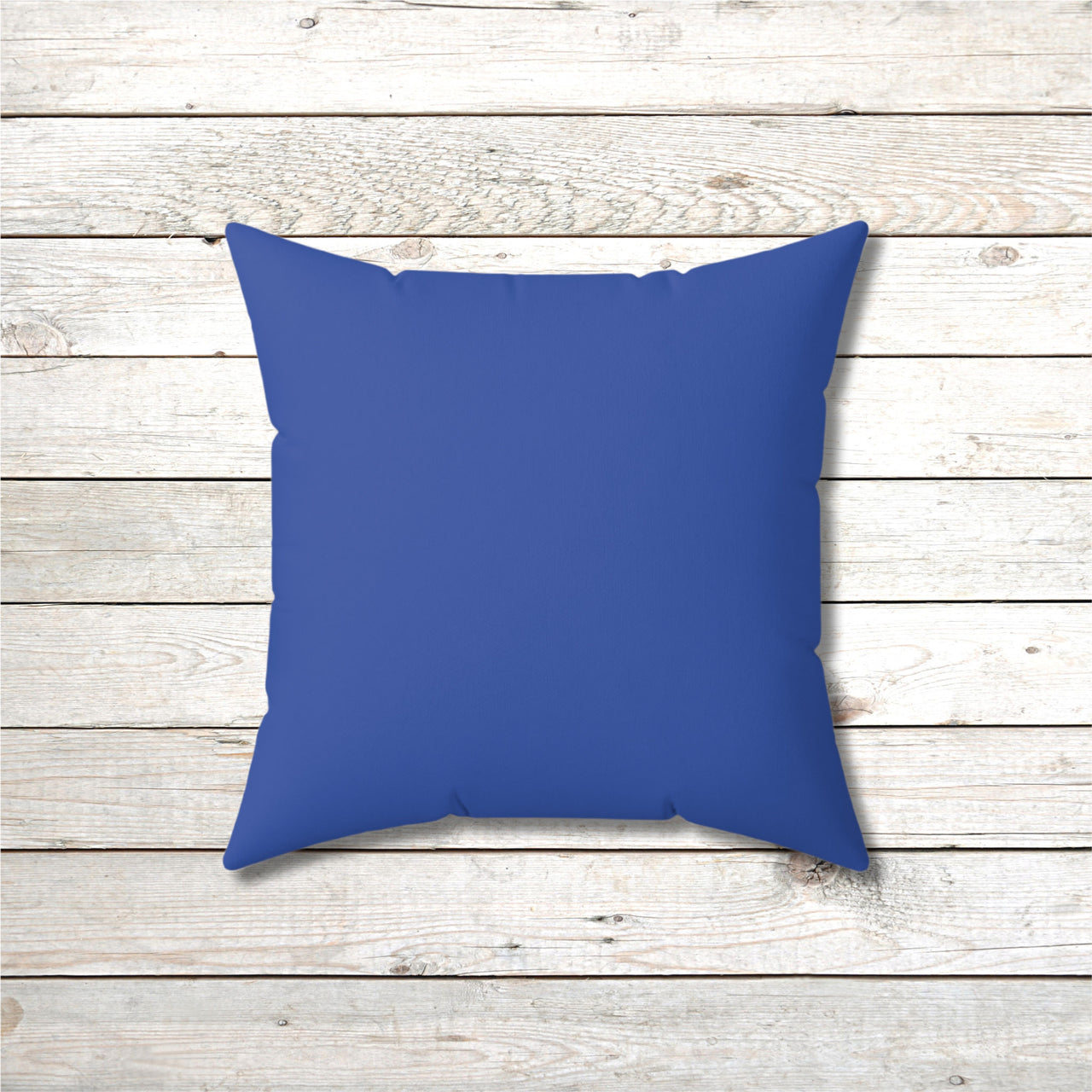 Reversible Throw Pillow, Leap of Faith - Dark Blue Back