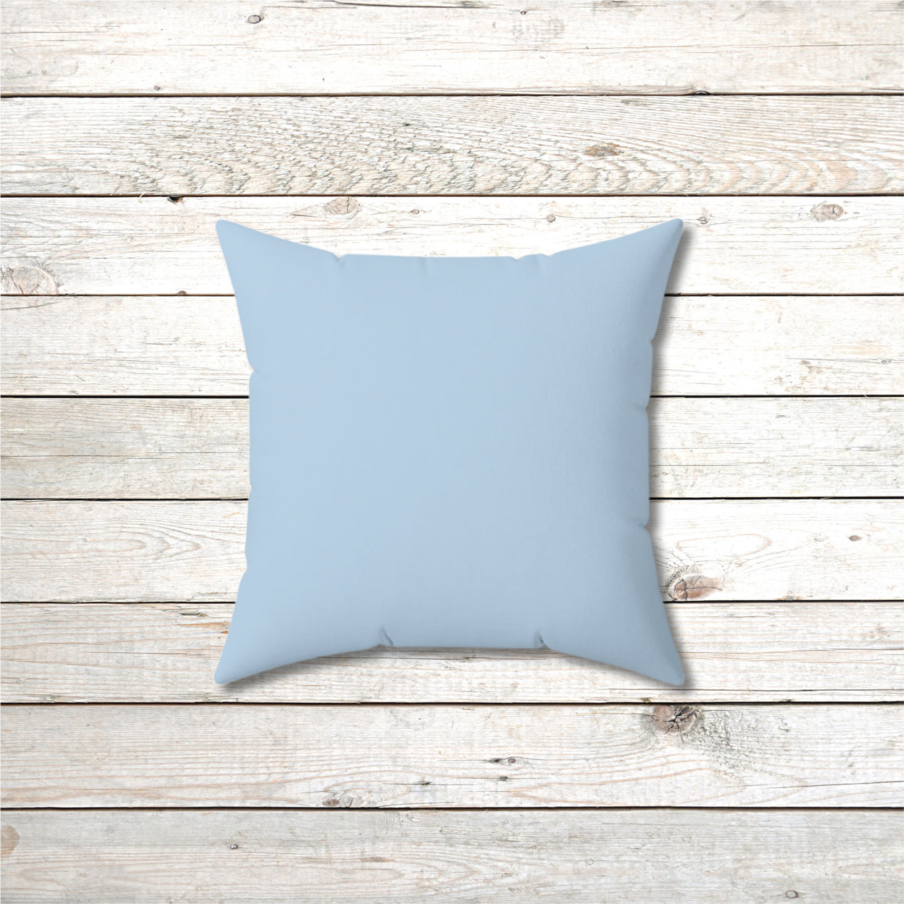 Reversible Throw Pillow, Leap of Faith - Light Blue Back
