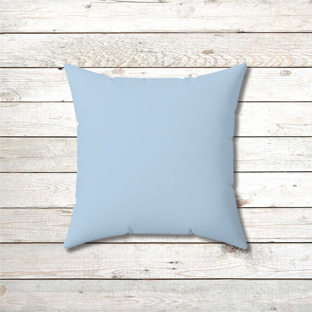 Reversible Throw Pillow, Leap of Faith - Light Blue Back