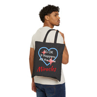 Cotton canvas tote bag with 